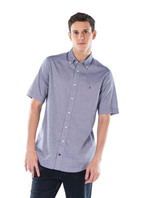 Camisa-oxford-dobby-de-rayas-y-corte-regular