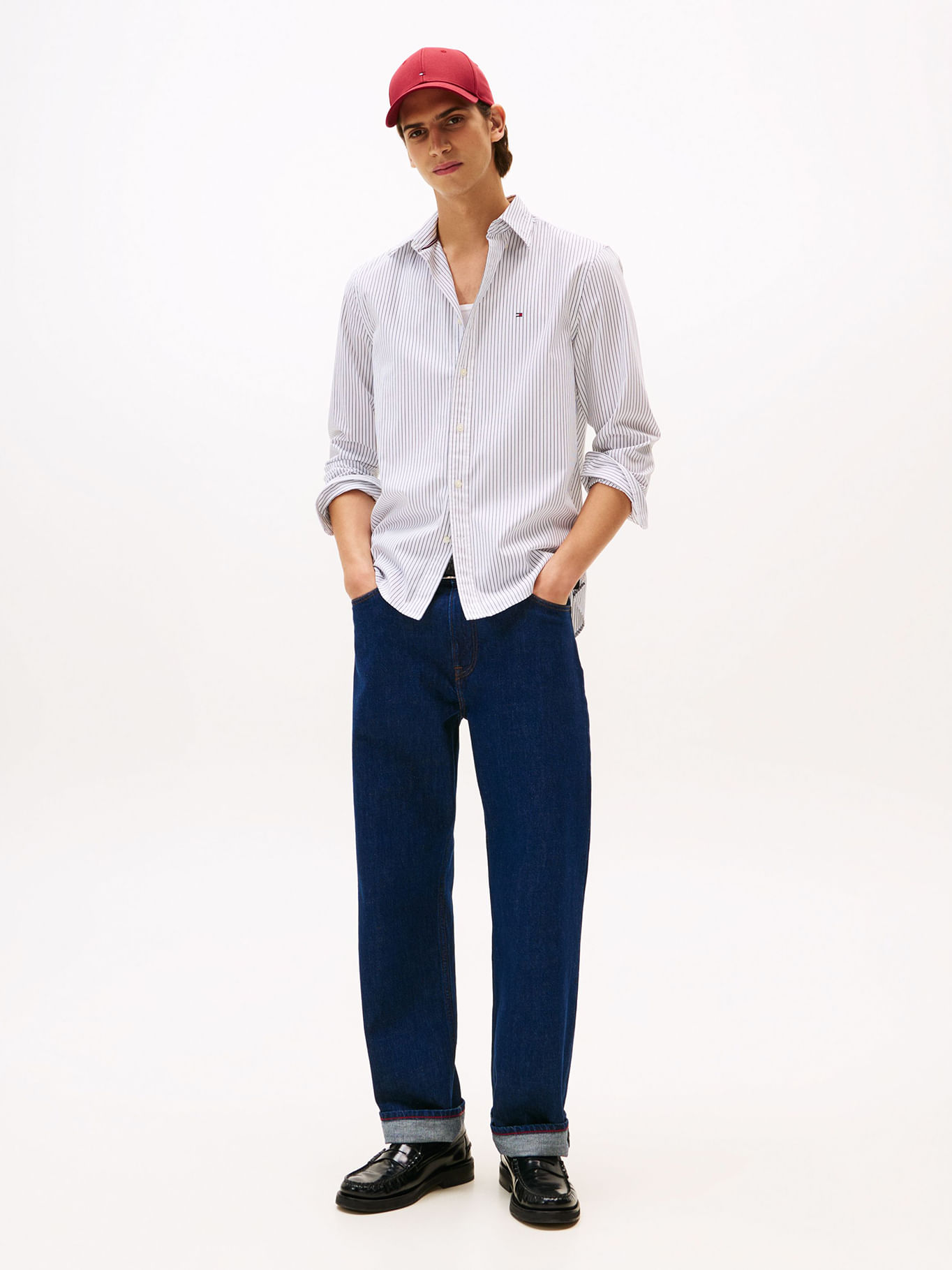Camisa de poplin rayada regular fit — imagen 3