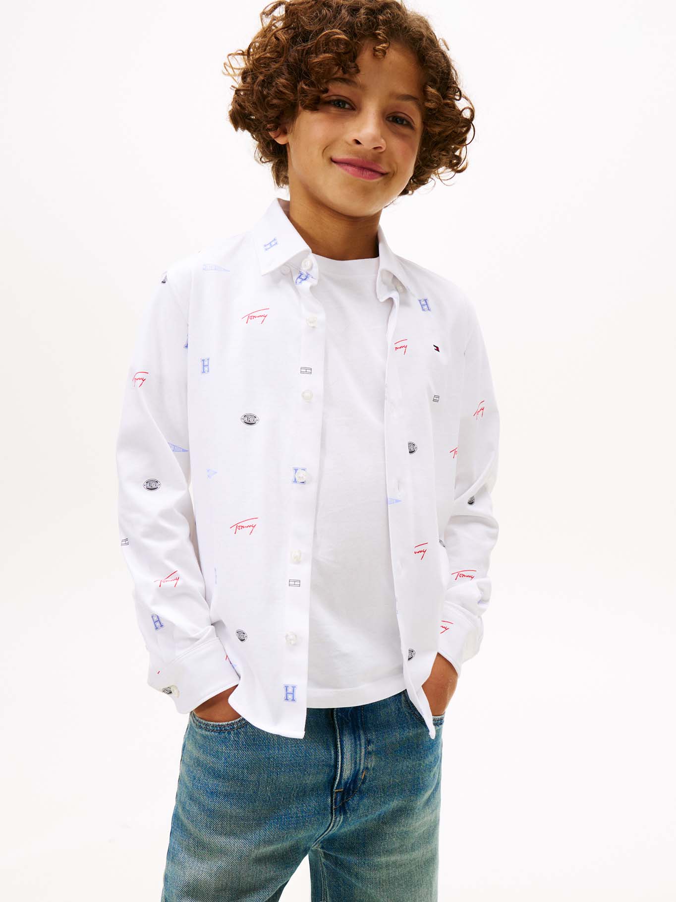 Camisa estampada para niño regular fit