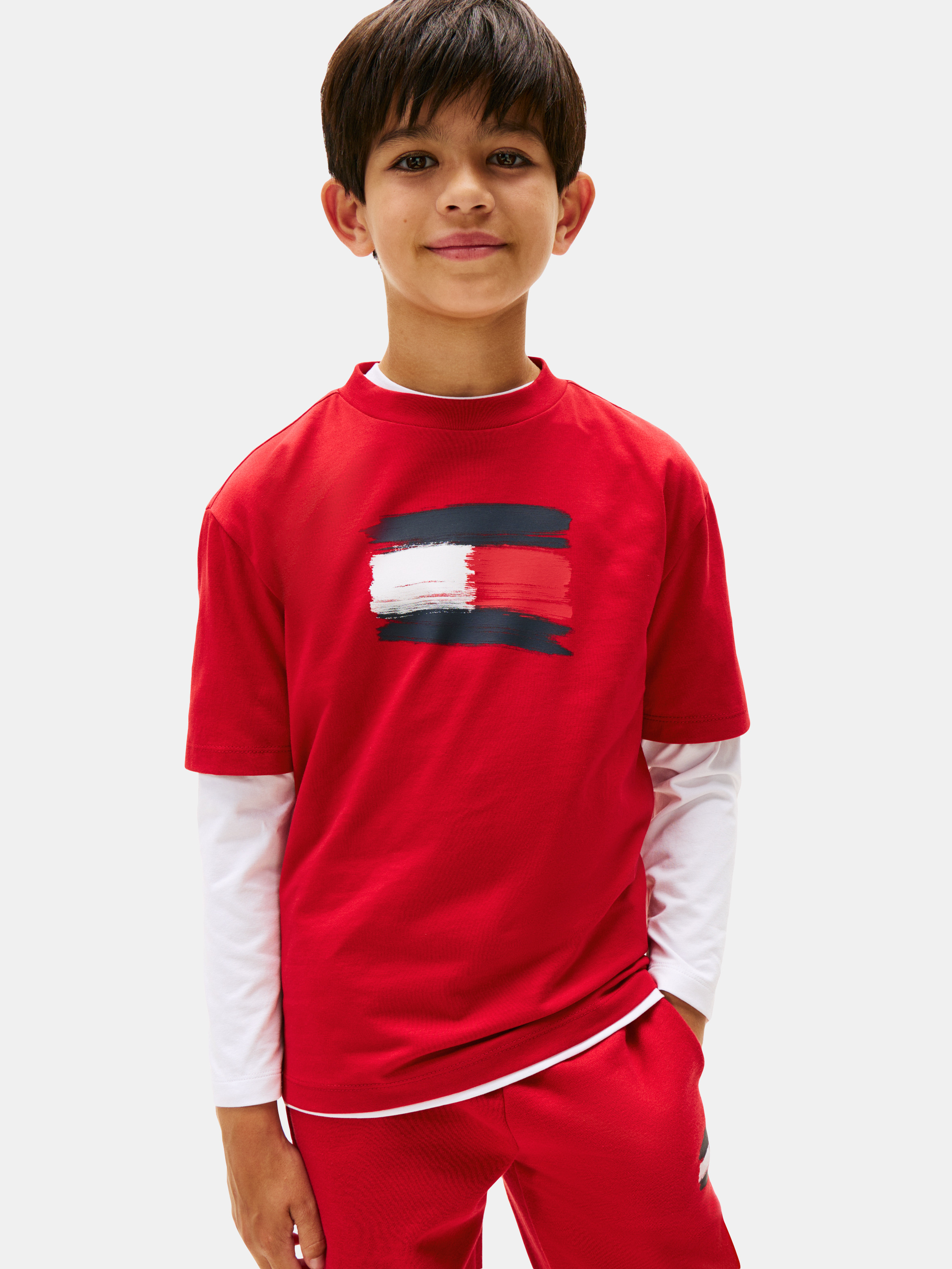 Remera de cuello redondo con logo estampado regular fit