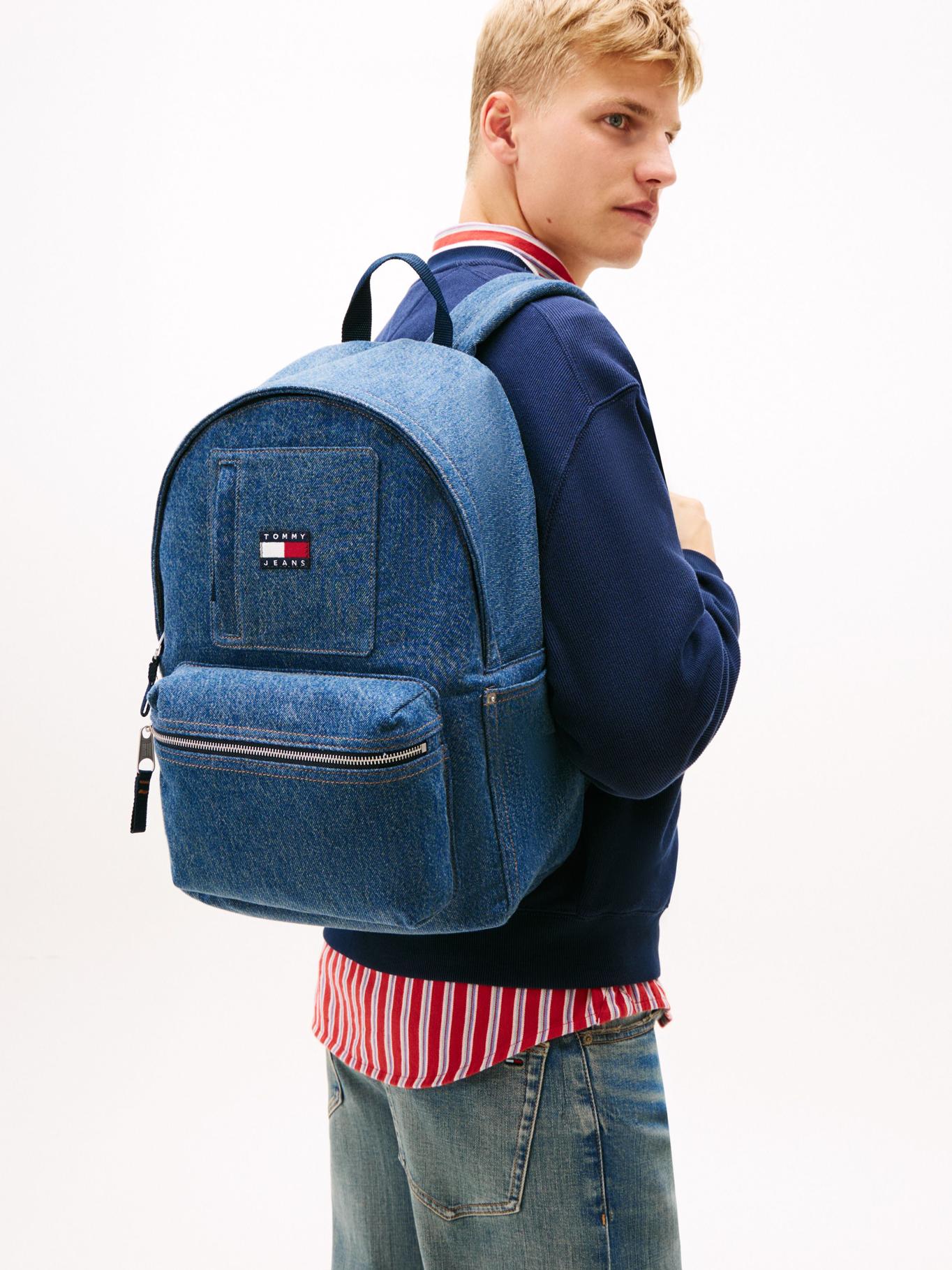 Mochila denim con logo — imagen 2