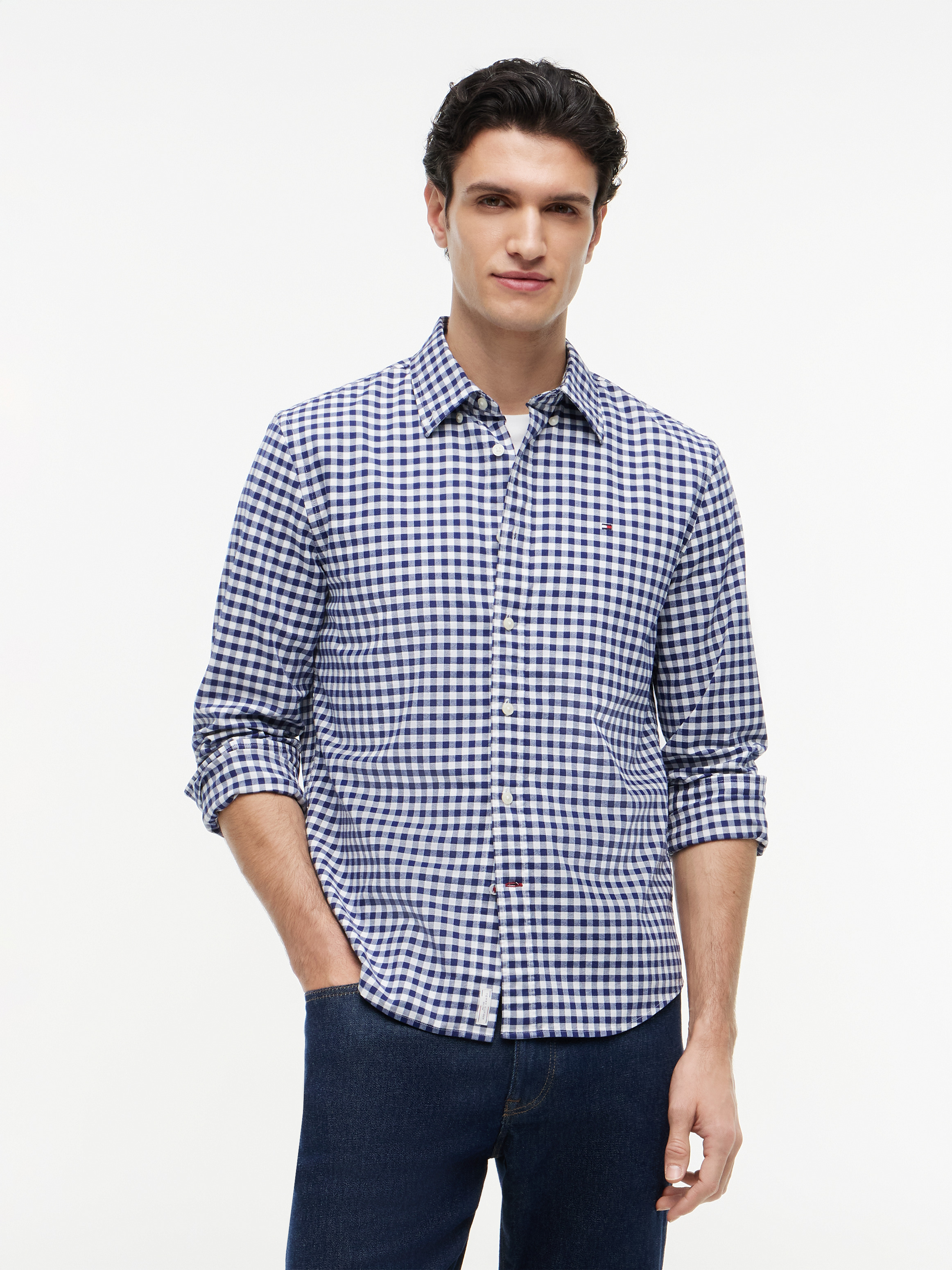 Camisa oxford cuadrille regular fit