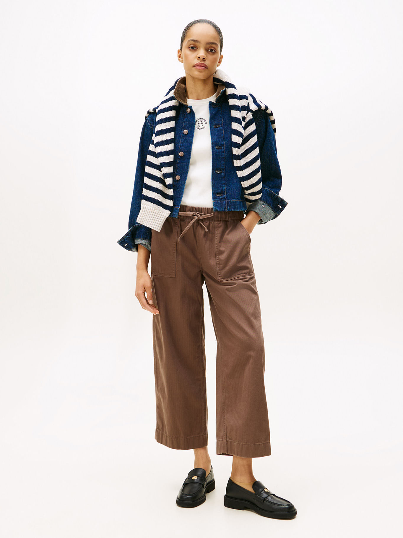 Pantalón Herringbone pull on