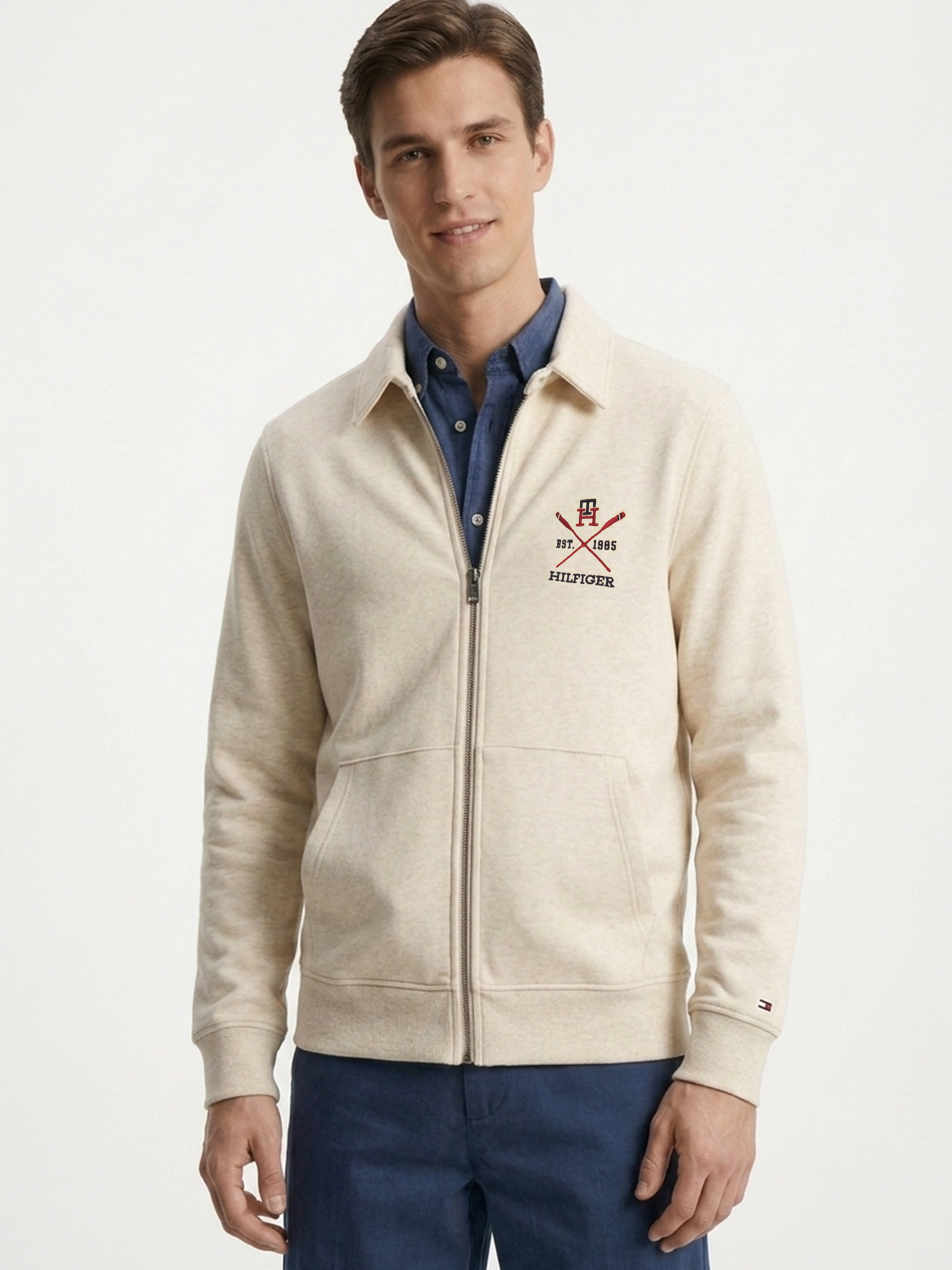 Campera tipo fleece de cierre completo