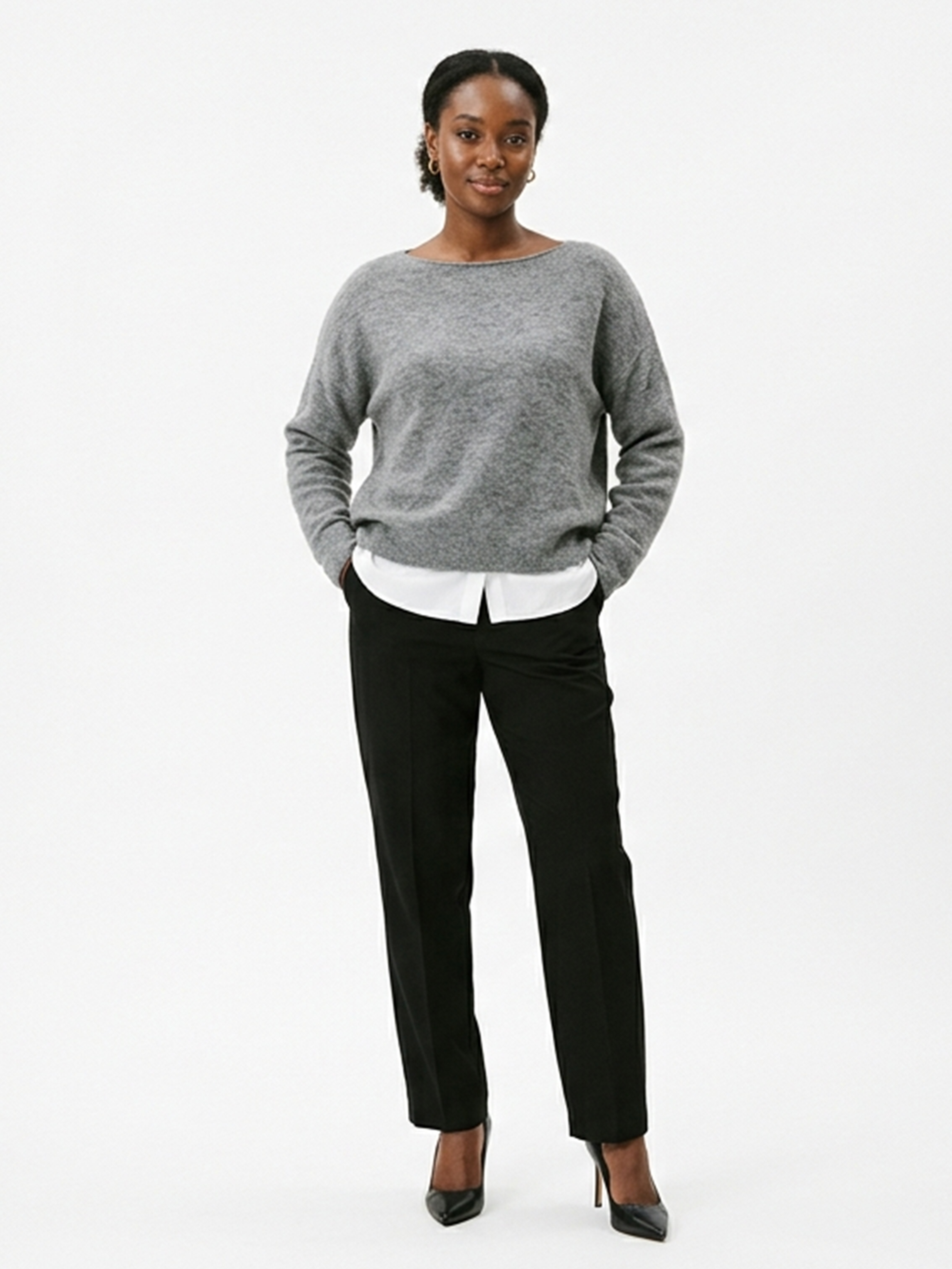 Pantalón pull on de corte slim